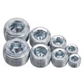 Edelbrock PIPE PLUG KIT ALLEN HEAD SET OF 8 CLEAR ANODIZE 8052